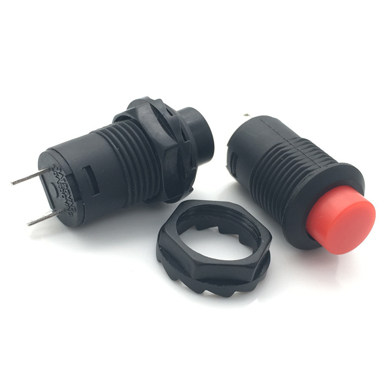 Supply Self-locking Push Button Switch Mechanism, No Lock Spring-Return Push Button Switch, Plastic Round Self-locking Button Switch