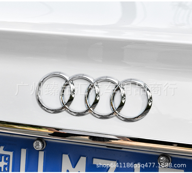 Suitable for Audi Car Logo Modification A3/A4L/A5/A6L/A7/Q2L/Q3/Q5L Four-Ring Black Warrior Front and Rear Logo
