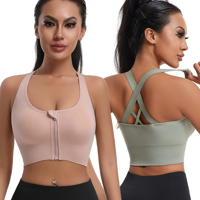 Спортивный нижнее белье женский ударопрочный бег, чтобы собрать фитнес Спортивный бюстгальтер высокой интенсивности анти-провисание, йога жилет