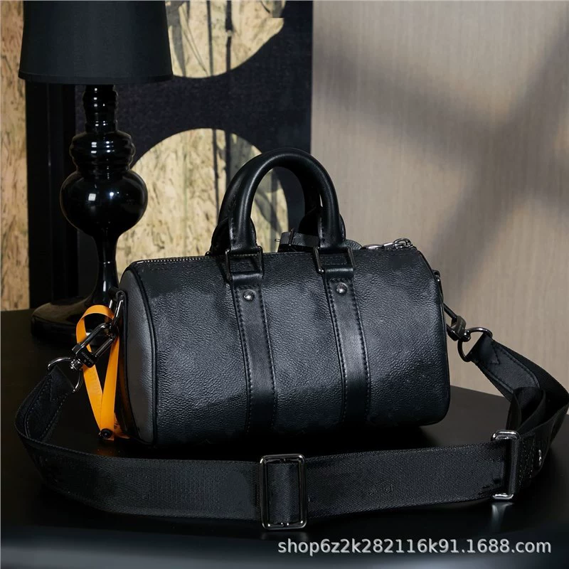 M&LV Donkey высокая версия, мужская сумка-спенсер, черная, Keepall25, сумка через плечо, боковая подушка 25