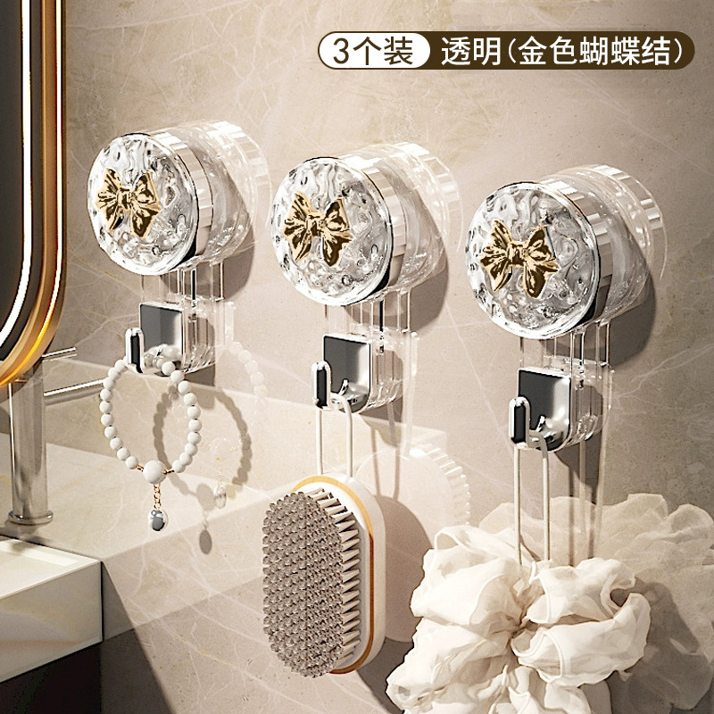 Ventosa fuerte gancho ponche-puerta de baño sin costuras adhesivo Adhesivo de pared vacío Toalla de baño colgando ropa gancho pegajoso