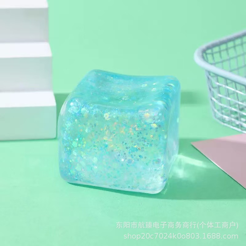 Juguete Antiestrés de Cubo de Hielo de Rebote Lento de Plástico image 14