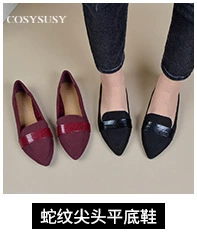 外贸2022春季浅口漆皮法式时装单鞋女尖头平底鞋女批发flat shoes详情4