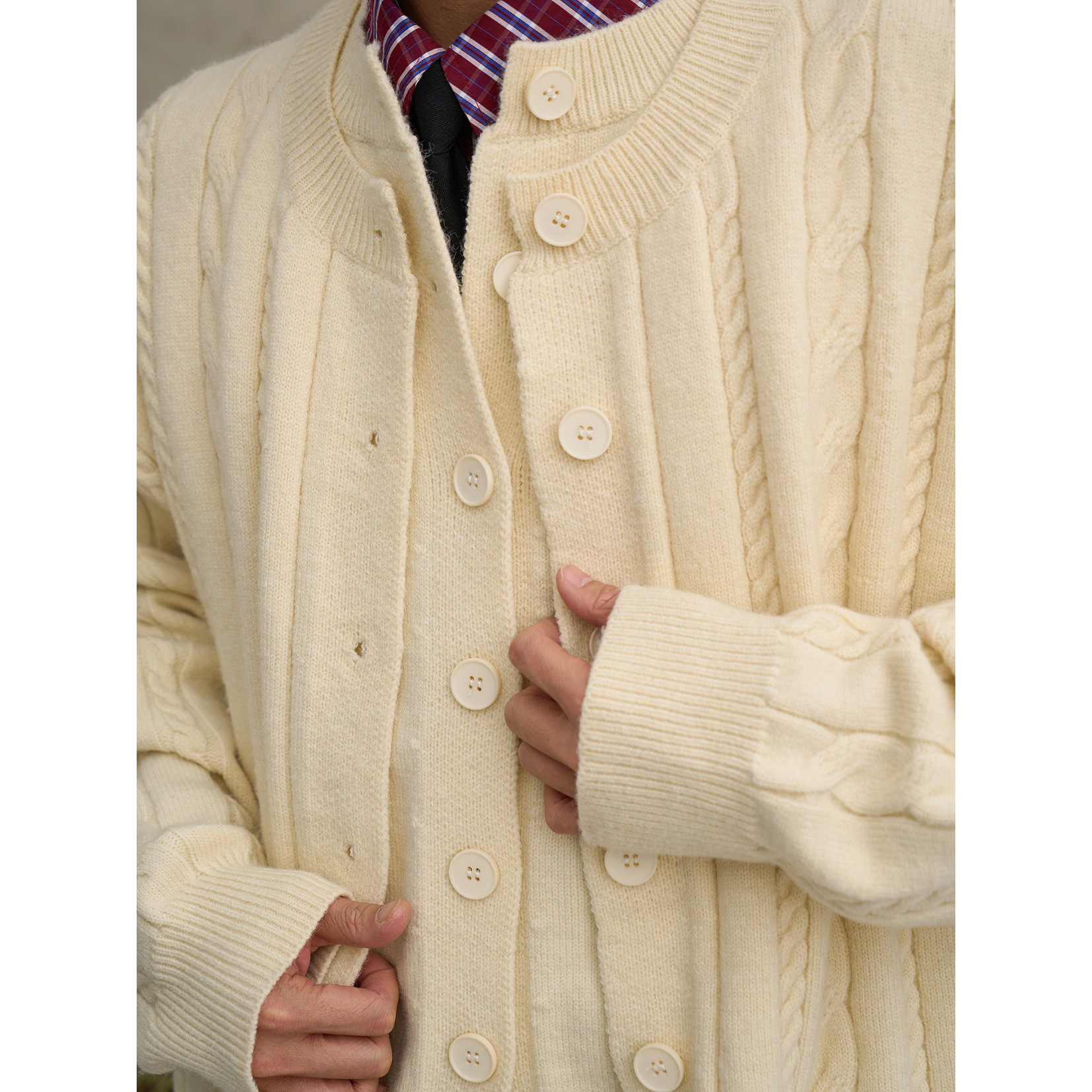 Explosiones transfronterizas de tamaño grande falso de dos piezas de camisetas de punto de torsión suéter cardigán hombre chaqueta vieja fábrica de viento de dinero al por mayor