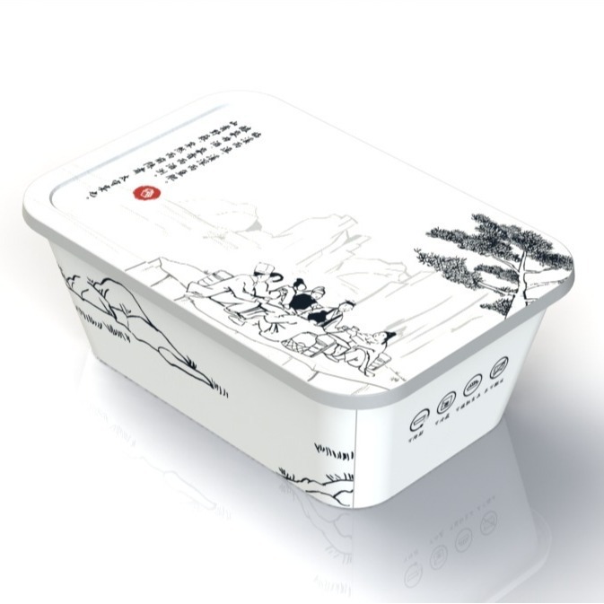 300セット/箱1300ml百優箱分解可能環境保護弁当箱|undefined