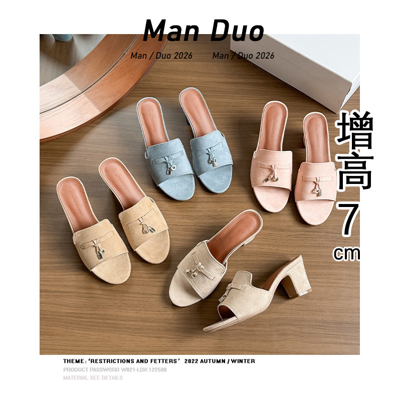 7cm Height Increase~Lp Thick Heel Slippers 2026 New Summer Outdoor Sandals Versatile Fashion Open-Toe Slip-On Shoes 7cm Height Increase~Lp Thick Heel Slippers 2026 New Summer Outdoor Sandals Versatile Fashion Open-Toe Slip-On Shoes