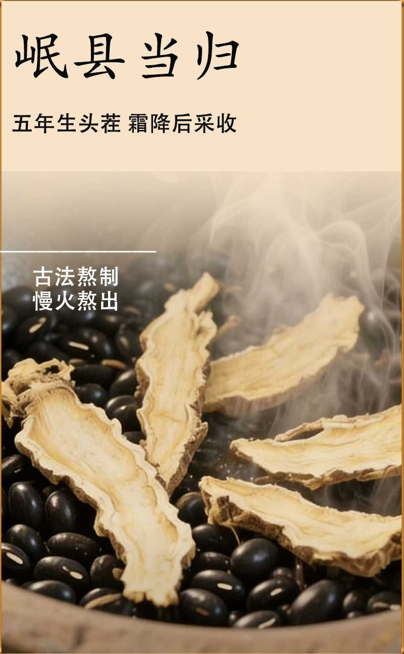 Dang Gui Black Beans (Angelica sinensis & Black Soybean) — Handcrafted Herbal Snack with Codonopsis & Astragalus, 250g quality and texture