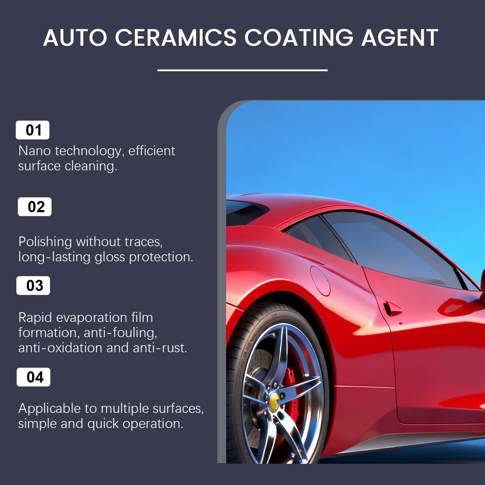 Керамическое нанопокрытие для автомобиля Auto Ceramics Coating Agent