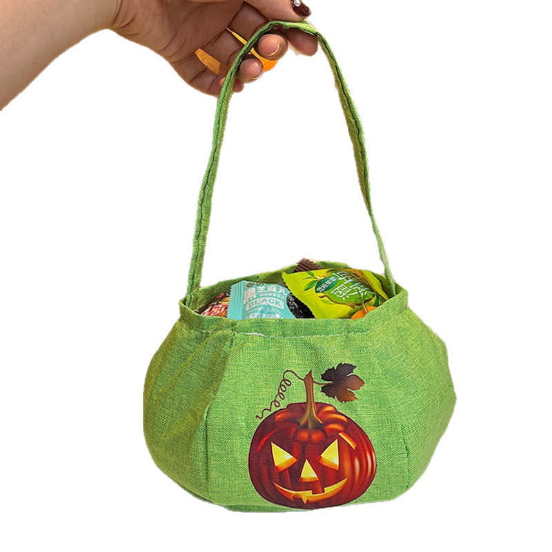 Bolsa de dulces de Halloween portátil bolsas de calabaza tridimensionales para niños regalos props de fiesta de fantasmas brujas transfronterizas props de fiesta de fantasmas