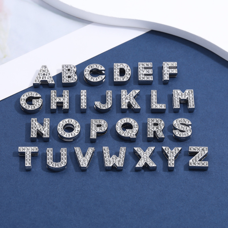 26 English Alphabet Alloy Pendants, Glass Rhinestone Number Beads, Handmade DIY Keychain Phone Chain Accessories 26 English Alphabet Alloy Pendants, Glass Rhinestone Number Beads, Handmade DIY Keychain Phone Chain Accessories