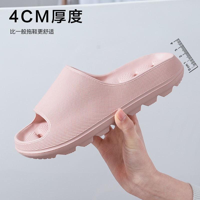 Household Bathroom Slippers Thick-Soled Women's Summer Home Deodorant Anti-Slip Leakage Hollow Hole Sandals Men's Wholesale Comfortable Household Bathroom Slippers Thick-Soled Women's Summer Home Deodorant Anti-Slip Leakage Hollow Hole Sandals Men's Wholesale Comfortable