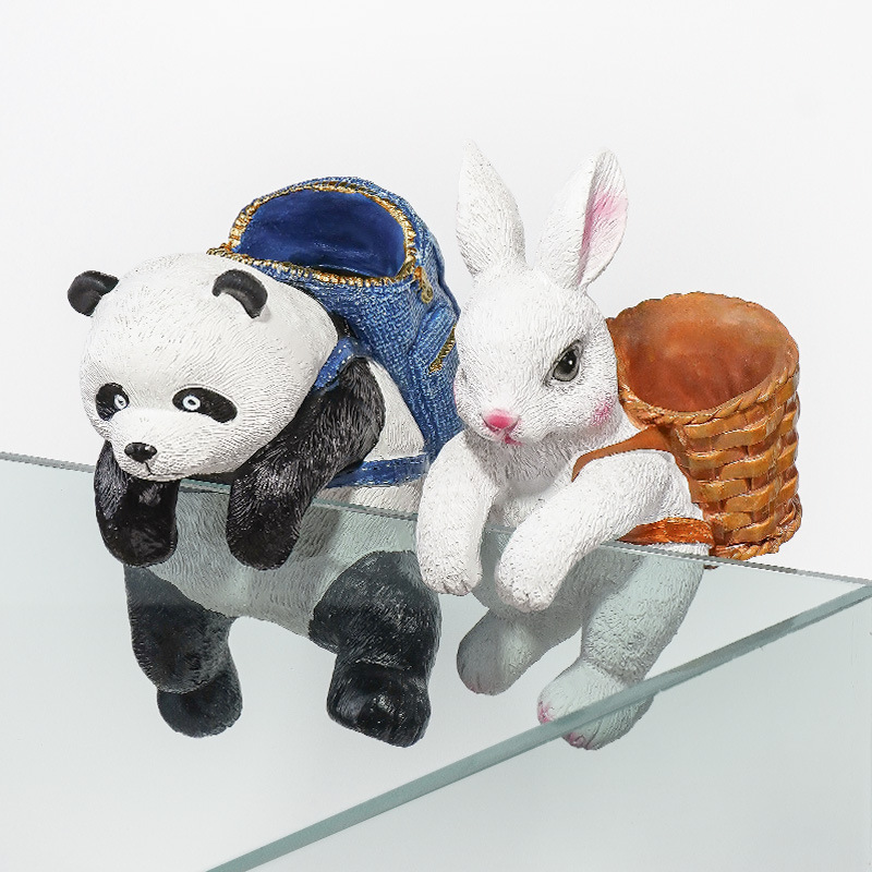 Maceta de resina para jardín, pecera, mochila para gatos, decoración para gatos, regalo, colgante de resina, adorno colgante, almacenamiento creativo