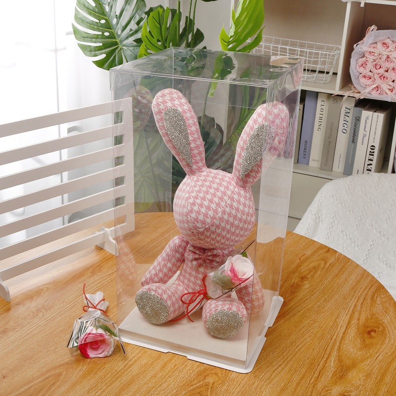 Flor preservada oso rosa 520 regalo del Día de San Valentín tienda de flores supermercado PE espuma flor abrazo oso rosa