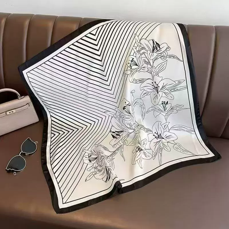 Квадратный платок 70×70 см, модный шейный платок и повязка, универсальный осенне-летний аксессуар