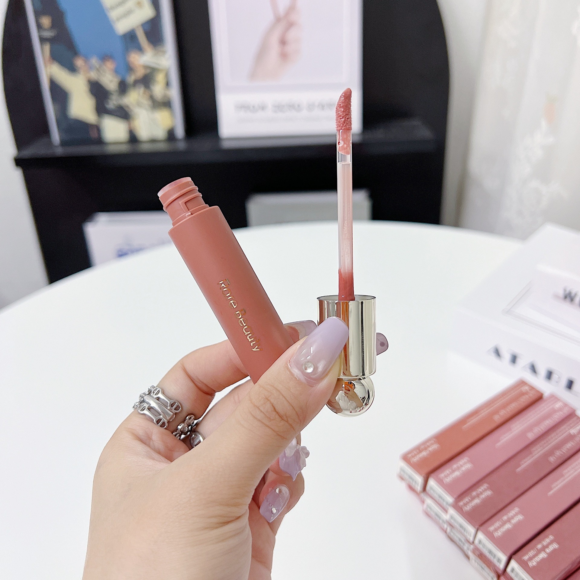 RareBeauty Selena nuevo esmalte labial óleo labial formal 3ml silk lipstick suave niebla espejo esperanza hidratante