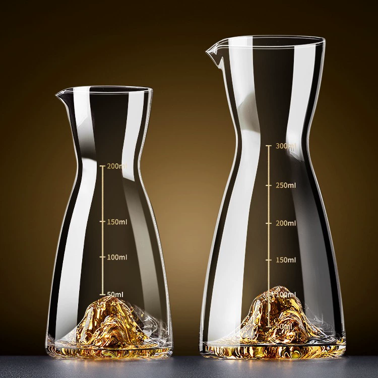 Разделитель вина Ликер дома Золотая фольга 100 мл Хрустальная золотая горная винная чашка