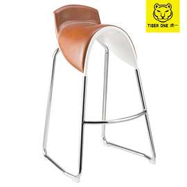 吧台椅酒吧椅咖啡厅高脚凳吧椅简约现代铁艺高岛台茶台休闲洽谈椅