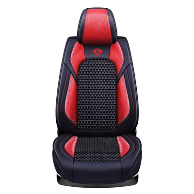 Seat cushion, seat cover | Jeep Free Light Fiat - one-piece-of-colored-linen-ice-silk-front-row-single-seat-black-and-red