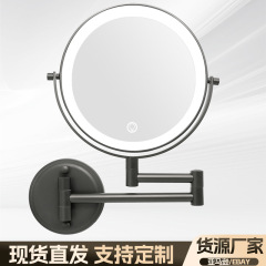 工場直売led化粧鏡三色灯usb充電壁掛け伸縮折りたたみ化粧鏡穴なし鏡