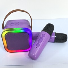 国境を越えた人気の紫色 K12K30 ワイヤレス Bluetooth カラフルなカラオケ小型スピーカーマイクマイクセット
