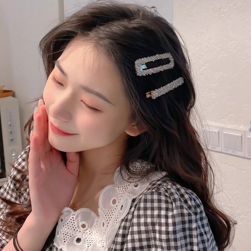 Internet celebrity super fairy fairy pearl hairpin Korean headdress clip one-word clip simple bangs side clip for women