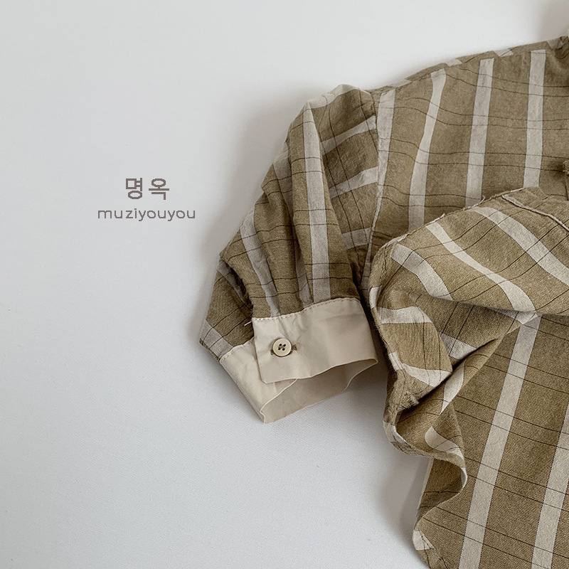 Camisas de cuello delgado para niños primavera y verano japonés y coreanos chaqueta de manga larga para bebés 2025 nueva ropa infantil al por mayor