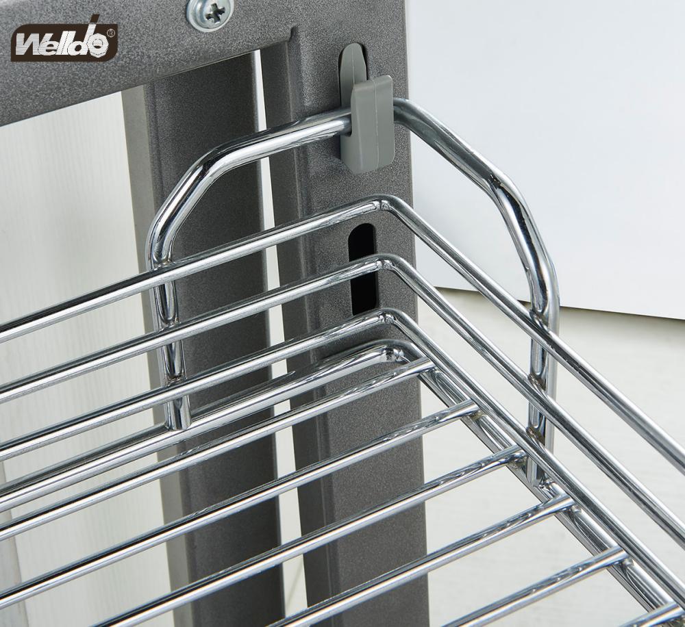 Welldo/纬东 橱柜转角拉篮转角小怪物拉篮四篮联动拉篮收纳拉篮