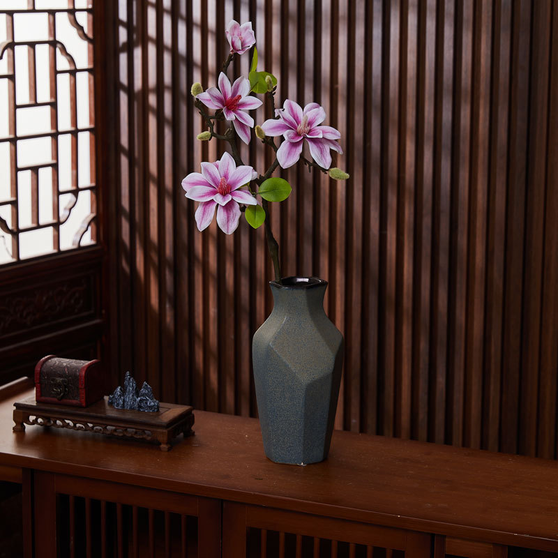 手感小西湖玉兰花婚庆中式家居客厅餐桌装饰古风拍照玉兰花仿真花假花详情10