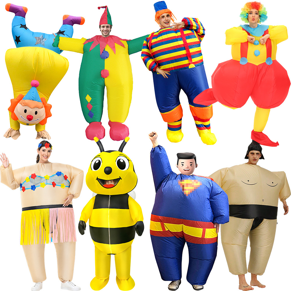 Disfraz inflable para fiesta de Halloween, carnaval, reunión anual, payaso, sumo, ballet