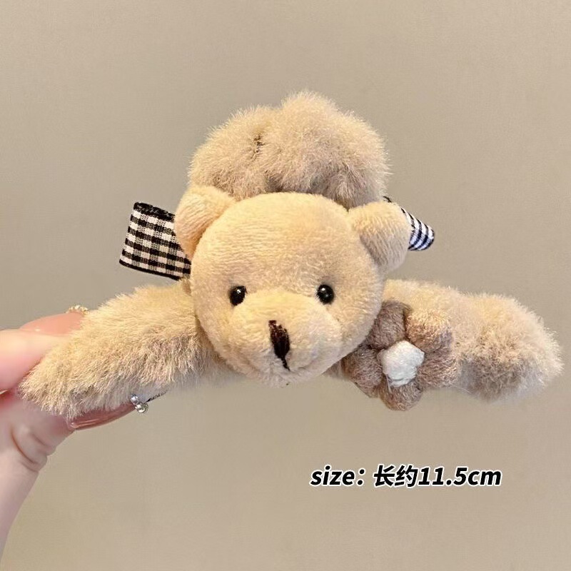 漫画人形ぬいぐるみレッサーパンダヘアピンサイドクリップ大型BBクリップヘアアクセサリーヘアピンメイクアップクリップぬいぐるみ|undefined