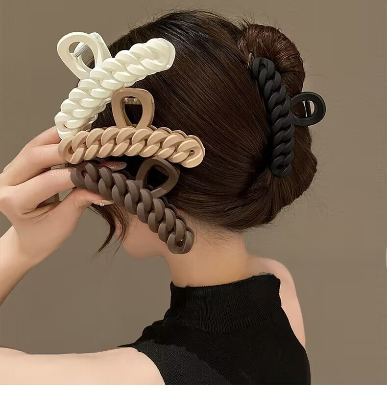 Advanced Sense Milk Curry Color Grab Fermaglio per capelli Forcina multi-misura Donna 2023 Nuovo copricapo con clip per squalo francese_voghion.com