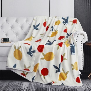 Playboy Blanket, Four-Season Bedding, Golden Mink Blanket, Shawl Blanket, Cover Blanket Collection