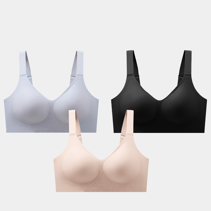 Big Orange Secret Underwear Women's Widened Support Sling Big Breast Revealing Seamless Plaid Bra Breast Retraction Underwear Women Big Orange Secret Underwear Women's Widened Support Sling Big Breast Revealing Seamless Plaid Bra Breast Retraction Underwear Women