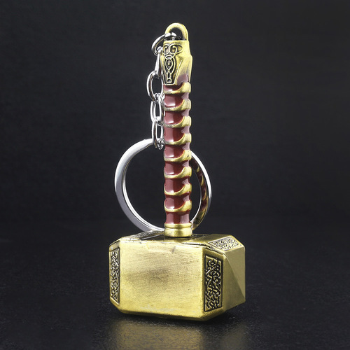 Thor's hammer keychain around film and television, Thor's hammer weapon bottle opener, bottle opener alloy oil dripping pendant