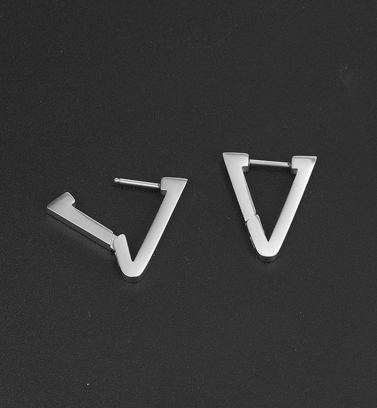 Fashion Geometric Stainless Steel Earring Studs for Men Women Punk Trendy Wholesale Ear Piercing Jewelry detail image 9