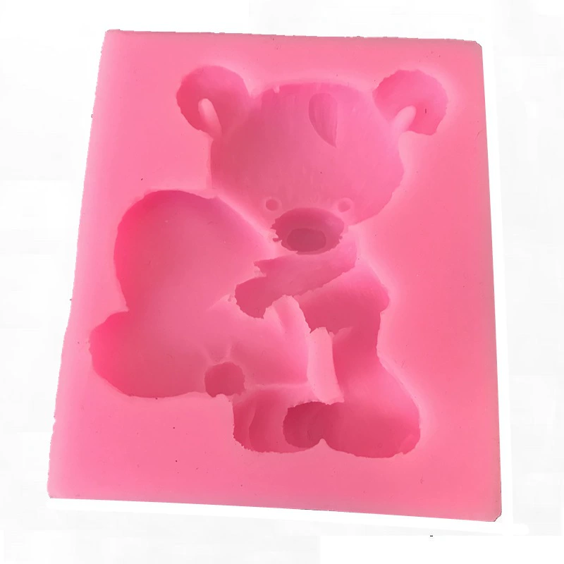 Love Luming Bear Silicon Flinking Cake Model Fruit Jelly Chocolate Model Baking Tool Cake Mold