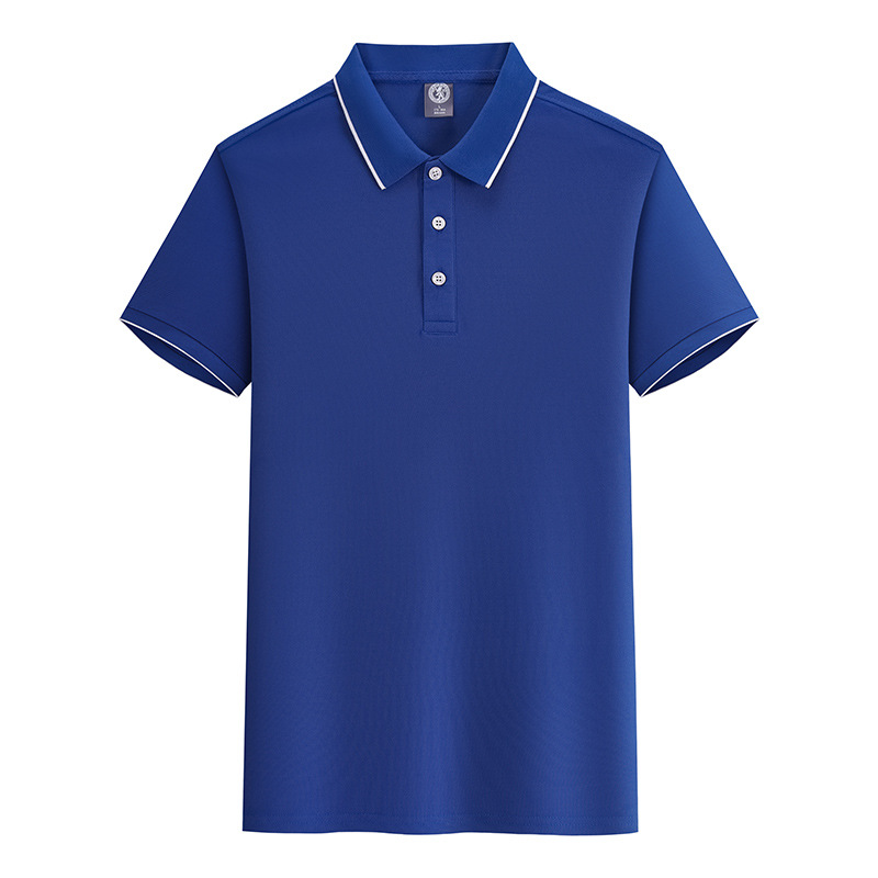 Europa y América transfronterizos de color grande trajes de trabajo de manga corta conducen camisas de polo masculinas logotipo impreso personalizado