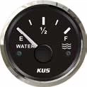 KUS water meter, suitable for boats, yachts, speedboats, RV water tanks, with a stainless steel frame, for freshwater use, model KY11004 (Avtomobil ehtiyat hissələri) - water-level-gauge-kus-ky11004-stainless-steel-edge-0-190
