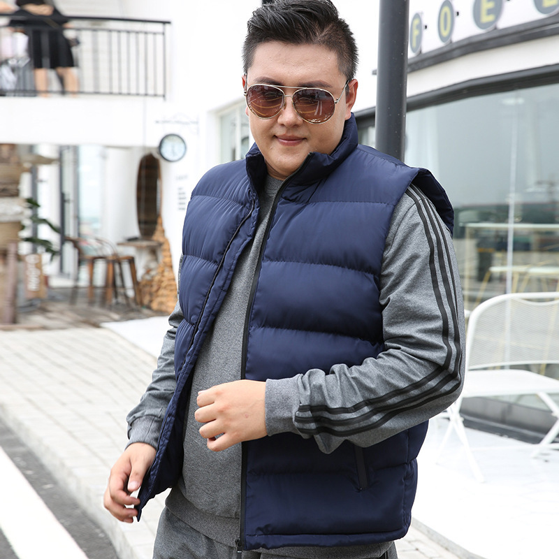 Chaleco de hombre de otoño y invierno para aumentar el peso 2019 grasa abrazadera de caballo de algodón plumado chaleco caliente de hombre hombro