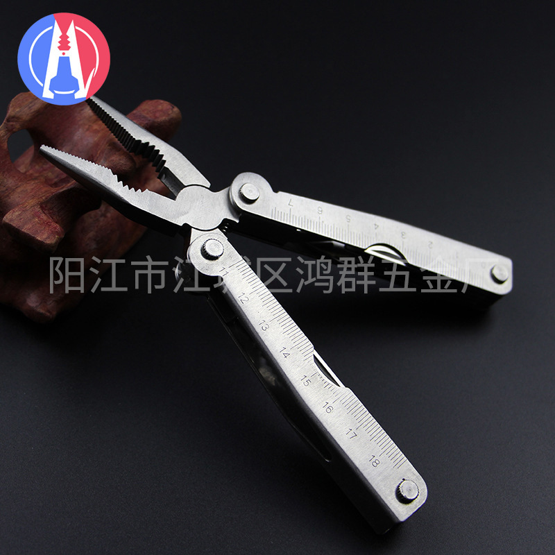 批发不锈钢多功能钳子 户外多用途工具钳 野营多功能组合工具钳