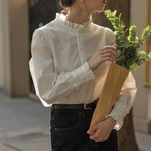 法式衬衣春秋白色长袖衬衫女2023新款设计感小众宽松上衣文艺风