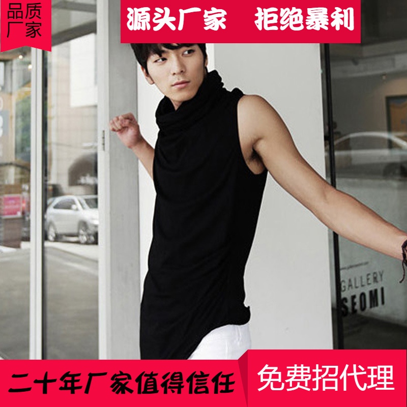 남성용 스타일리스트 나이트 클럽 불규칙한 슬림 남성용 티셔츠 공장 아울렛