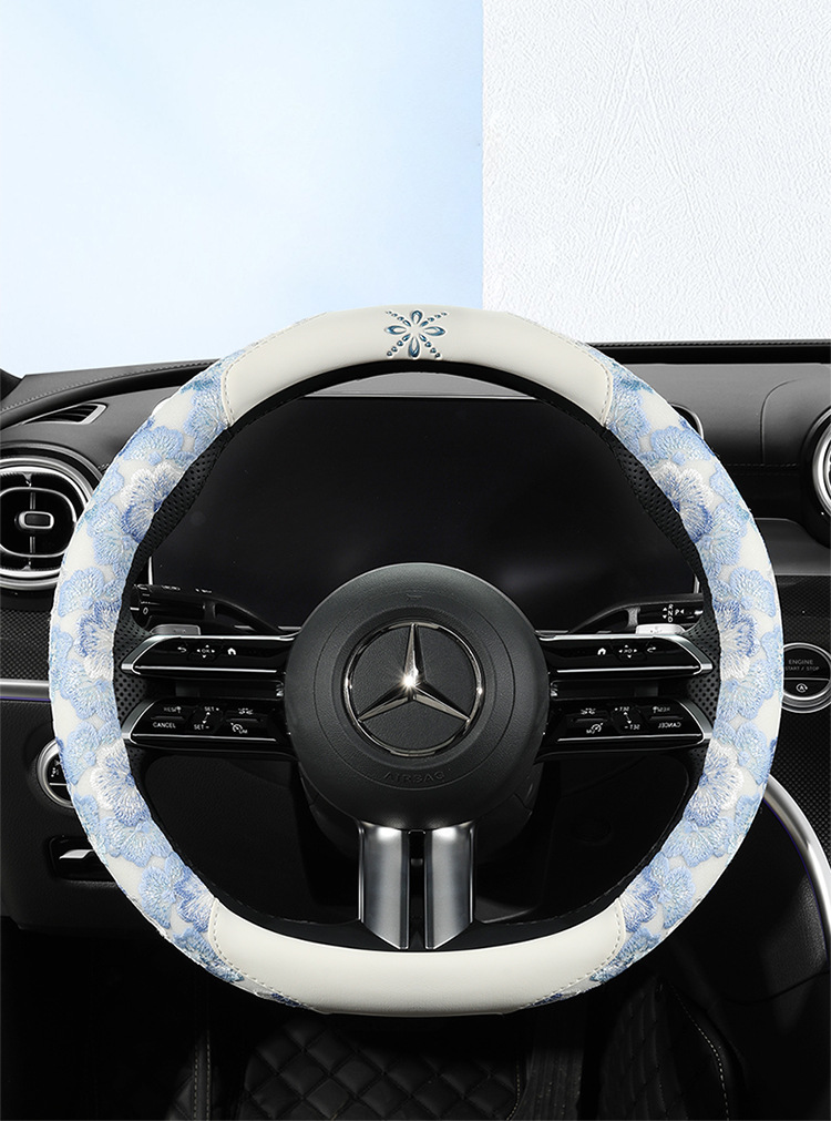 2025 New Style Lace Car Steering Wheel Cover Factory Direct Sales Dropshipping Car Accessories for Women Cross-Border Foreign Trade