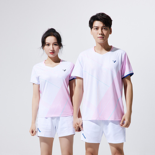 Quick-drying badminton suit men's and women's sport set breathable short-sleeved table tennis shirt volleyball suit competition customized 
