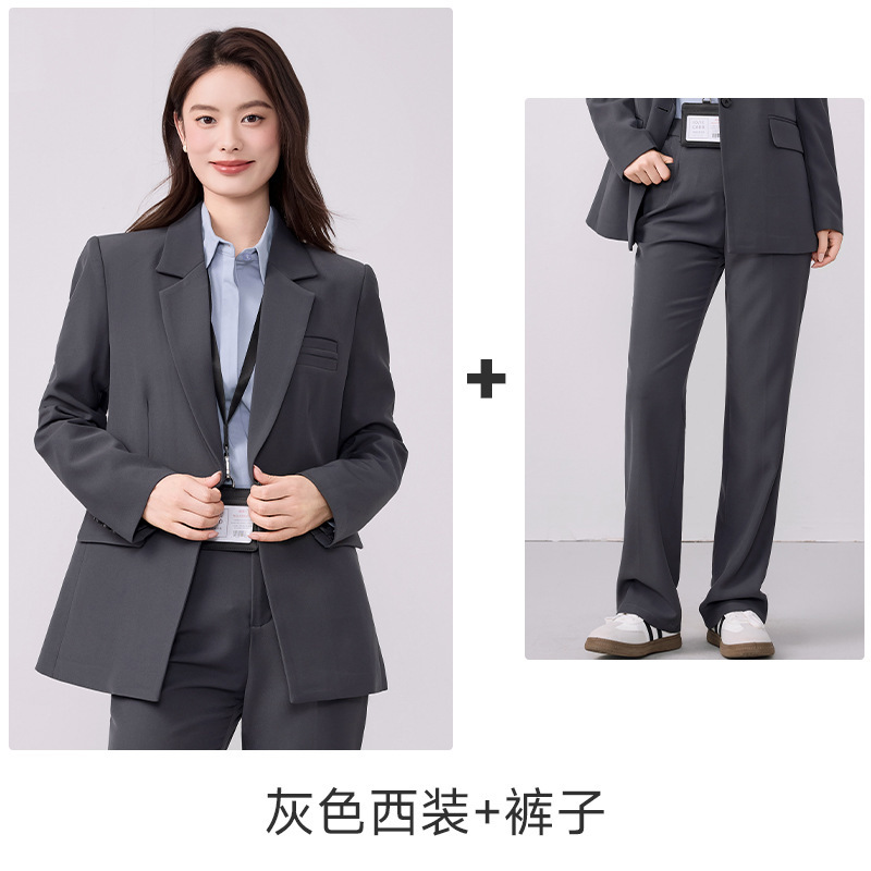 黑色西装外套大学生面试正装收腰女士西服职业轻职场通勤套装9801|undefined