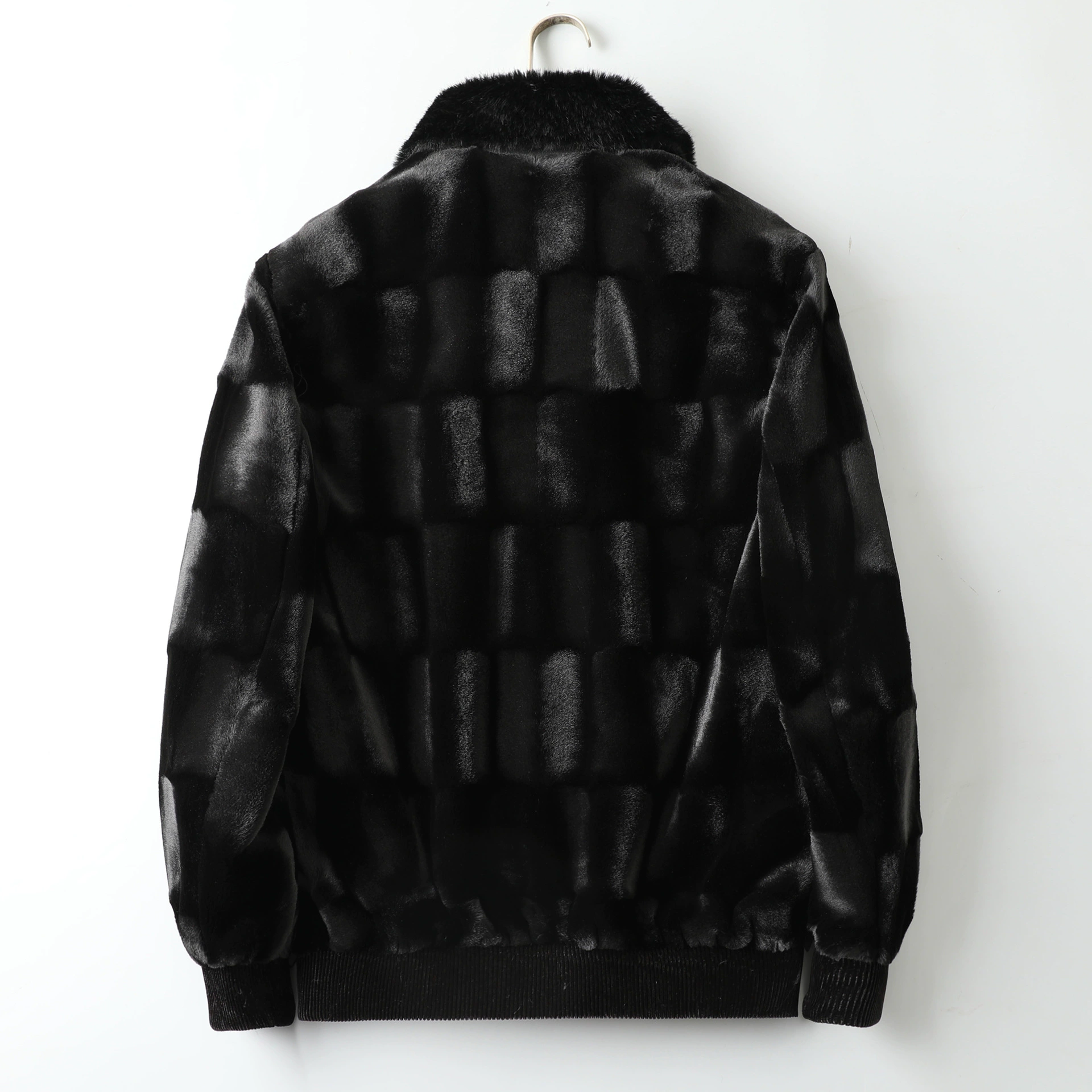 Demi-season velvet jacket, increased thickness