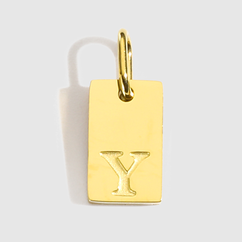 3g Weight Pendant Jewelry Making Type DIY Jewelry Accessories Classification 1 Piece Quantity 316 Stainless Steel Material Letter, Word Pattern Plating Design Simple Style, Classic Style Style 1 Piece 316 Stainless Steel  Letter Word Pendant DIY Jewelry Accessories 21