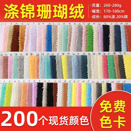 双面涤锦珊瑚绒面料珊瑚绒布干发帽宠物单面珊瑚绒布料布匹面料布