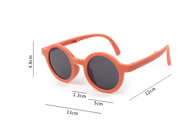 موضة اللون الصامد مادة صمغية إطار دائري اطار كامل الاطفال النظارات الشمسية display picture 1