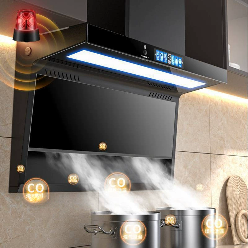 7 -character range hood smart voice range hood large suction top double suction hood frequency conversion 7 -shaped range hood